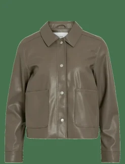 Vila VIHELLIUM SHORT JACKET - NOOS - Skinnjackor|Kvinnor Jackor & Kappor