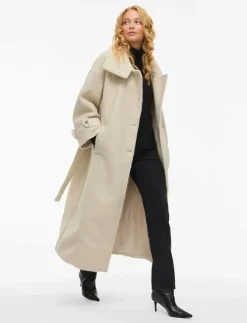 Vila VIKERA L/S COAT - Ullkappor|Kvinnor Plus Size & Curvy|Jackor & Kappor
