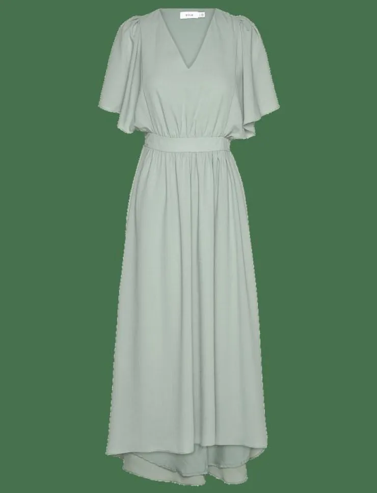 Kvinnor Vila Klänningar|VIMIRAGE 2/4 V-NECK ANKLE DRESS/BM/DC - Midiklänningar