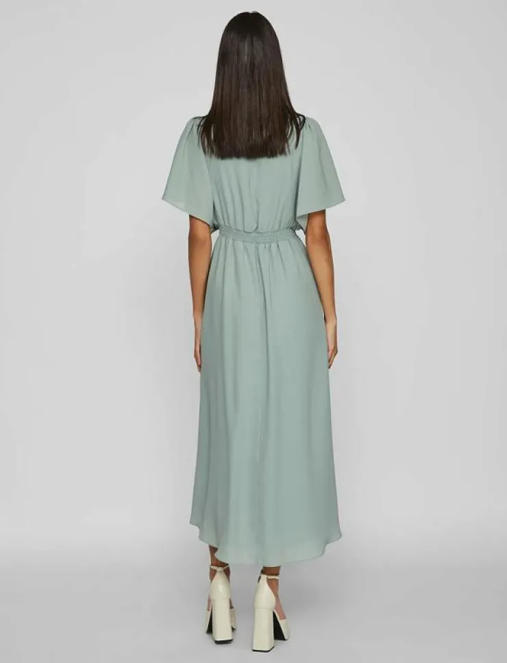Kvinnor Vila Klänningar|VIMIRAGE 2/4 V-NECK ANKLE DRESS/BM/DC - Midiklänningar