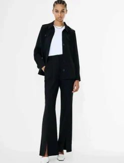 Kvinnor French Connection Byxor|VINNIE TAILORED SLIT TROUSER - Utsvängda byxor