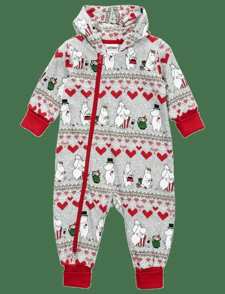 Barn Martinex Bodysuits|VINTERHJÄRTA OVERALL - Långärmad bodysuit