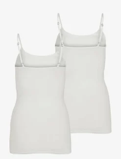 Vila VISURFACE STRAP TOP NEW 2-PACK - Linnen|Kvinnor Kläder