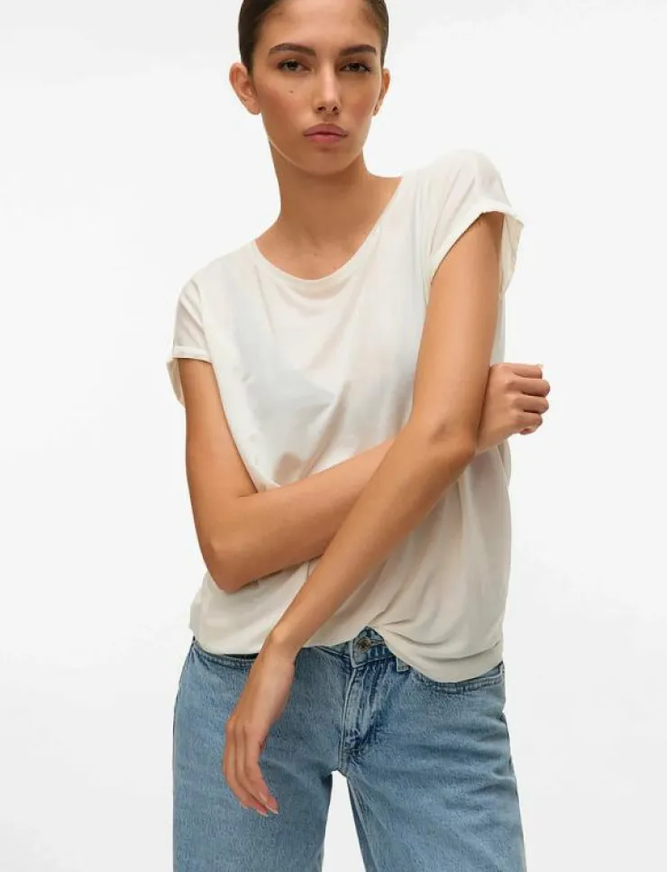 Vero Moda VMAVA PLAIN SS TOP JRS NOOS - T-shirts|Kvinnor Kläder