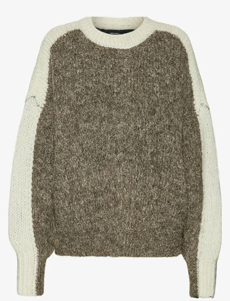 Kvinnor Vero Moda Stickat|VMCORDELIA LS O-NECK PULLOVER GA - Stickat