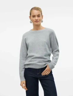 Kvinnor Vero Moda Kläder|VMDOFFY LS O-NECK BLOUSE GA NOOS - Tröjor