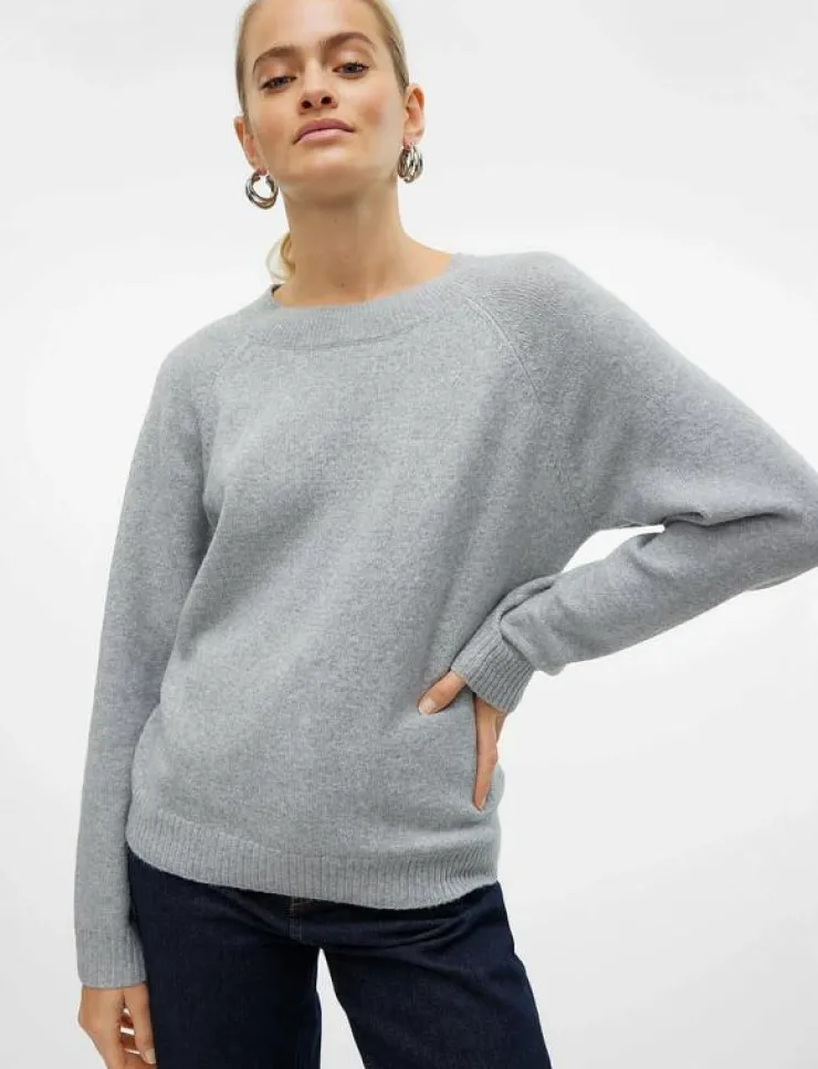 Kvinnor Vero Moda Kläder|VMDOFFY LS O-NECK BLOUSE GA NOOS - Tröjor