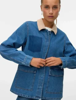 Kvinnor Vero Moda Overshirts|VMENYA LS WORKWEAR JACKET - Jeansjackor