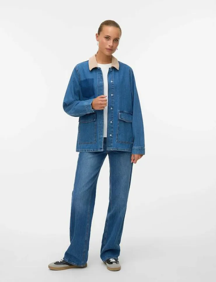 Kvinnor Vero Moda Overshirts|VMENYA LS WORKWEAR JACKET - Jeansjackor