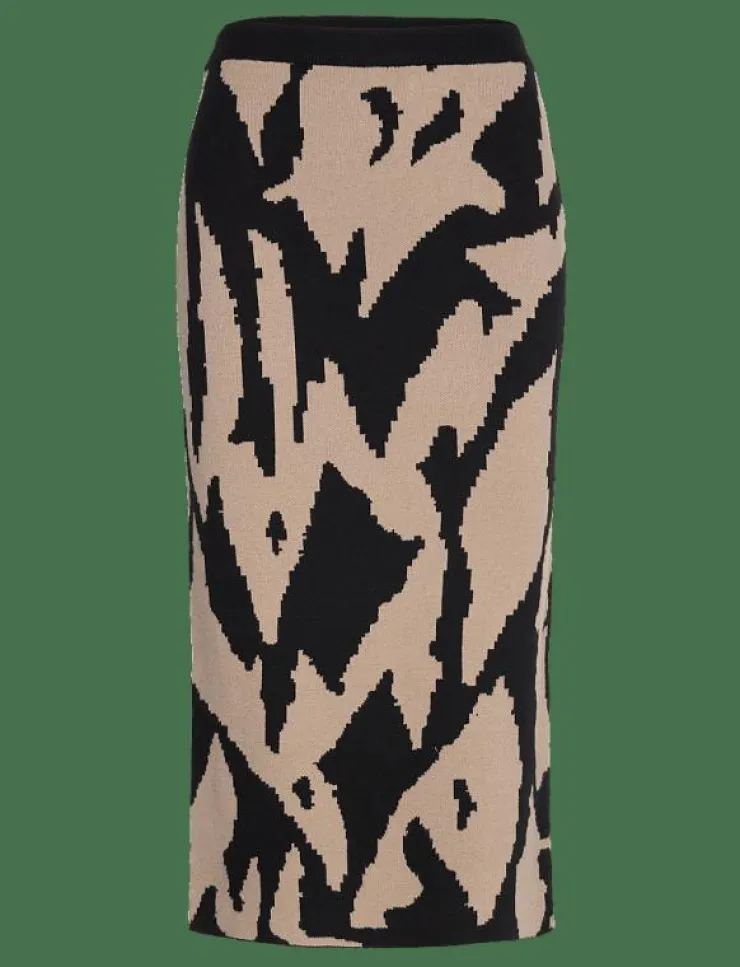 Vero Moda VMGOLD NEW ART NW 7/8 SKIRT GA - Midi kjolar|Kvinnor Kjolar