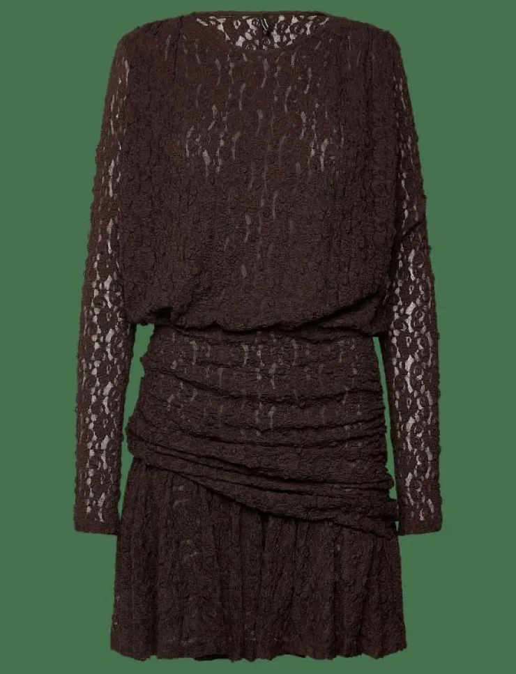 Kvinnor Vero Moda Klänningar|VMHALLEY LS LACE SHORT DRESS JRS EXP - Korta klänningar