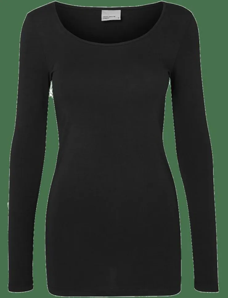 Kvinnor Vero Moda Kläder|Plus Size & Curvy|VMMAXI MY LS SOFT LONG U-NECK NOOS - Långärmade toppar