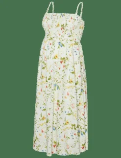 Kvinnor Vero Moda Maternity Mammakläder|VMMEASY JOY CALF BANDO DRESS WVN GA - Klänningar
