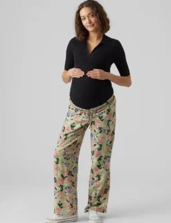 Vero Moda Maternity VMMHOLLY 2/4 POLO PULLOVER GA NOOS - T-shirts|Kvinnor Mammakläder
