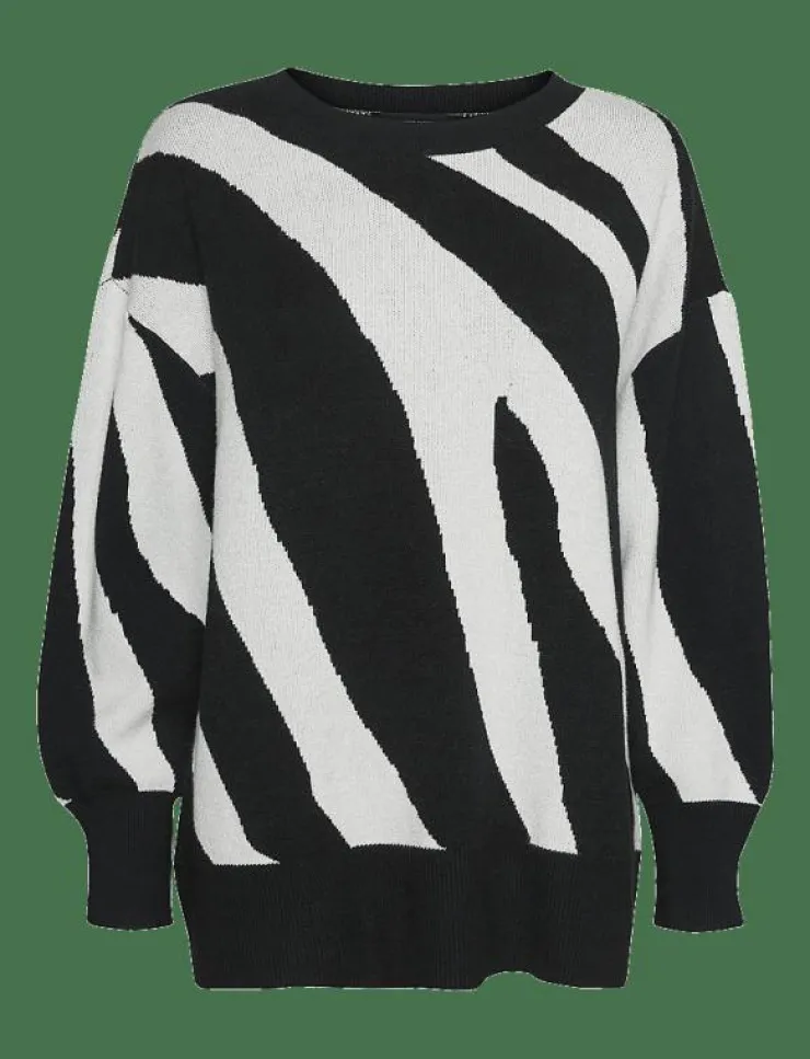 Kvinnor Vero Moda Kläder|VMNANCY LS O-NECK LONG PULLOVER BOO - Stickat