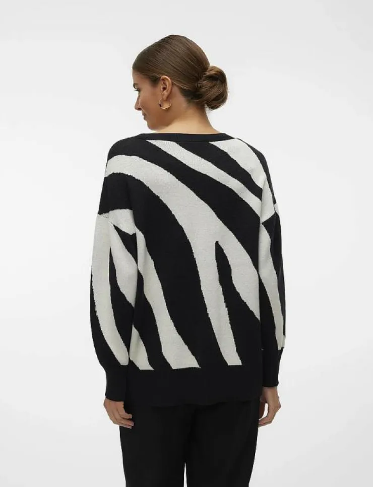 Kvinnor Vero Moda Kläder|VMNANCY LS O-NECK LONG PULLOVER BOO - Stickat