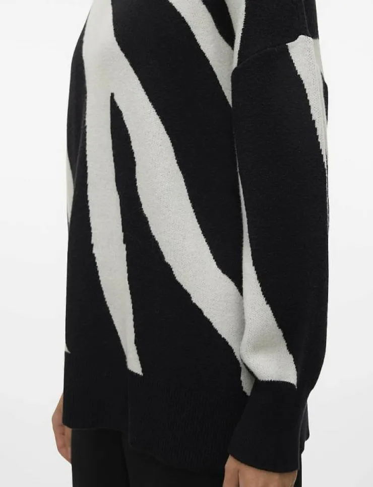 Kvinnor Vero Moda Kläder|VMNANCY LS O-NECK LONG PULLOVER BOO - Stickat
