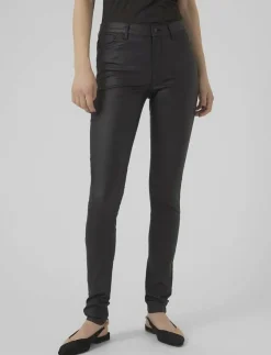 Vero Moda VMSEVEN NW SS SMOOTH COATED PANT NOOS - Skinny Jeans|Kvinnor Kläder