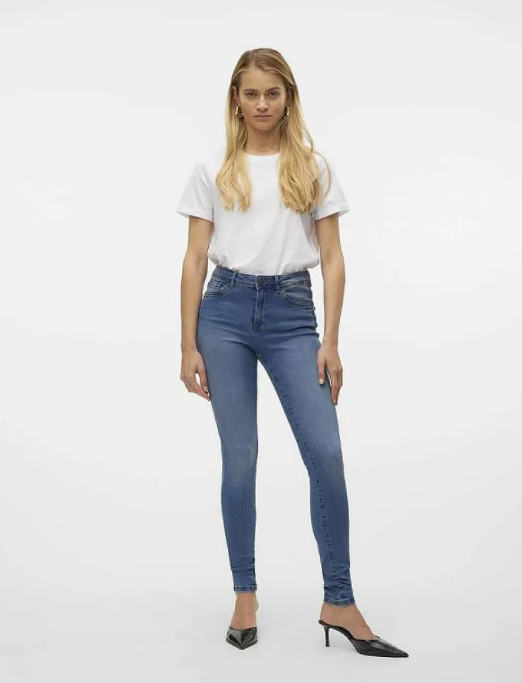 Vero Moda VMTANYA MR S PIPING JEANS VI349 GA NOOS - Skinny Jeans|Kvinnor Kläder