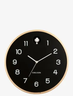 KARLSSON Wall clock Natural Cuckoo birch wood - Väggklockor| Klockor