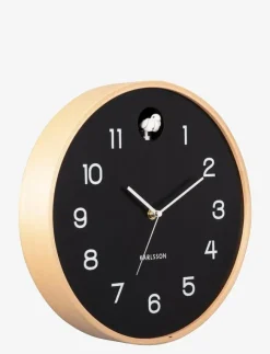 KARLSSON Wall clock Natural Cuckoo birch wood - Väggklockor| Klockor