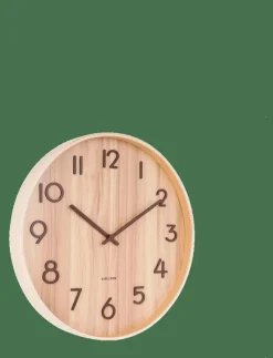 KARLSSON Wall clock Pure large dark basswood - Väggklockor| Klockor
