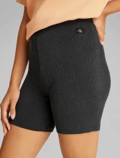 Calvin Klein Jeans WASHED WOVEN LABEL RIB SHORTS - Cycling shorts|Kvinnor Shorts