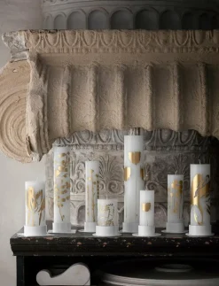 Kunstindustrien Wax Alter Candles 7x 12- Gold Wild Flowers - Blockljus| Ljus