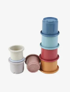 Magni Toys Wheat Straw Stacking Cups, 8 pcs. - Stapelbara klossar|Barn Babyleksaker|Babyleksaker