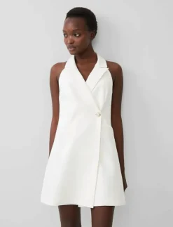 Kvinnor French Connection Kavajer|Klänningar|WHISPER HALTER BLAZER DRESS - Korta klänningar