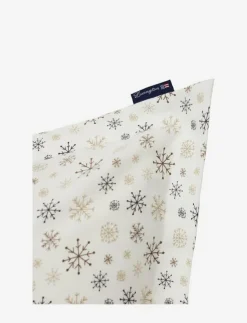 Lexington Home White/Beige Snowflake Printed Flannel Pillowcase - Örngott| Sängtextilier