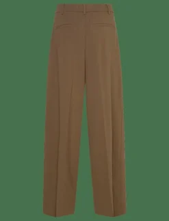 Kvinnor Mango Byxor|Wide leg mid-rise pleated trousers - Vida byxor