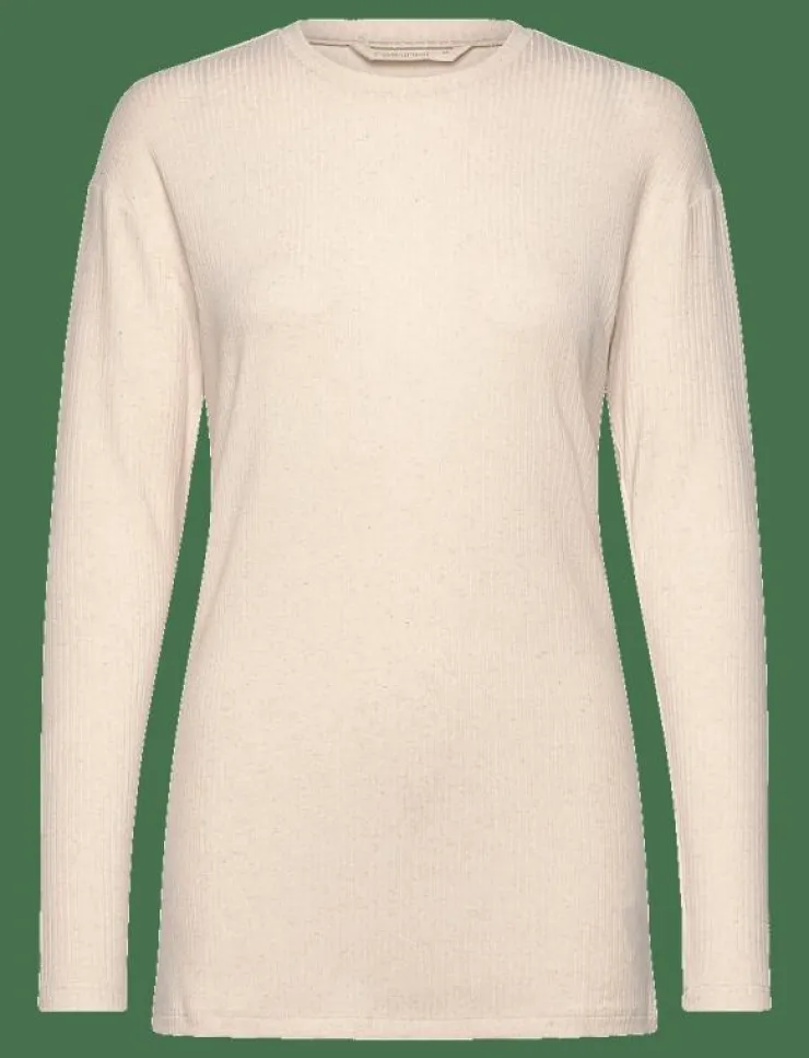 Kvinnor Rethinkit Studios Toppar & T-Shirts|Wide Rib Long Tee Merci - Långärmade tröjor