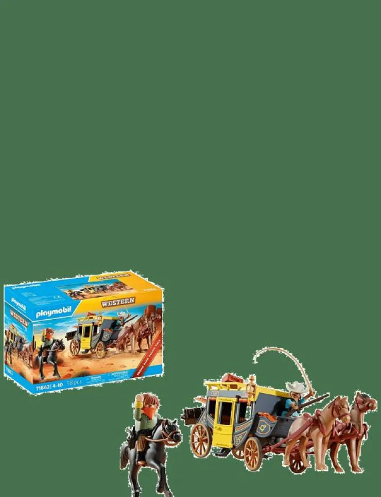 PLAYMOBIL Wild West Stagecoach - Figures|Barn Playmobil Leksaker