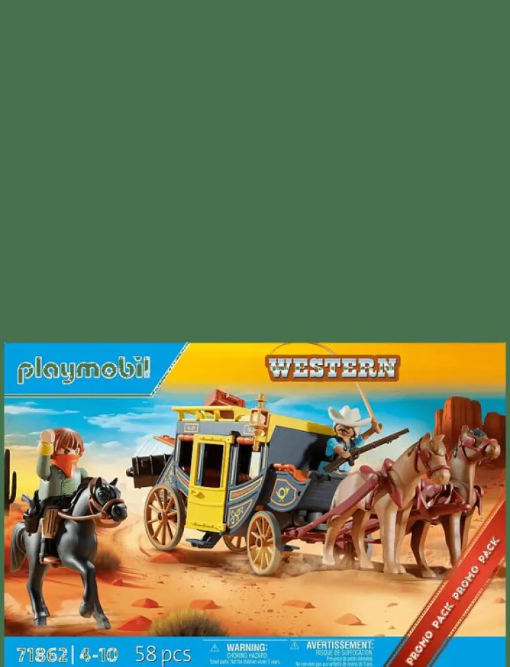 PLAYMOBIL Wild West Stagecoach - Figures|Barn Playmobil Leksaker