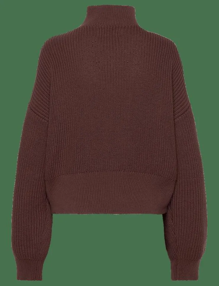 Kvinnor 7 DAYS Active Sweatshirts|Womens Half Patent Knit - Stickat