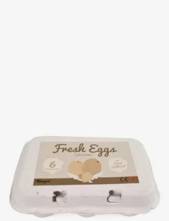 Barn Magni Toys Leksakskök & Tillbehör|Wooden eggs in an egg tray, 6 pieces - Leksaksmat & Leksakstårtor