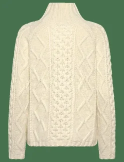 Kvinnor Filippa K Stickat|Wool Cable Knit Sweater - Polotröjor