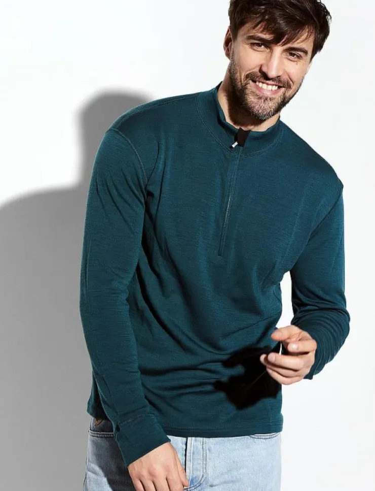 Panos Emporio Wool/Bamboo Half Zip Sweater - Pyjamasöverdelar| Pyjamas