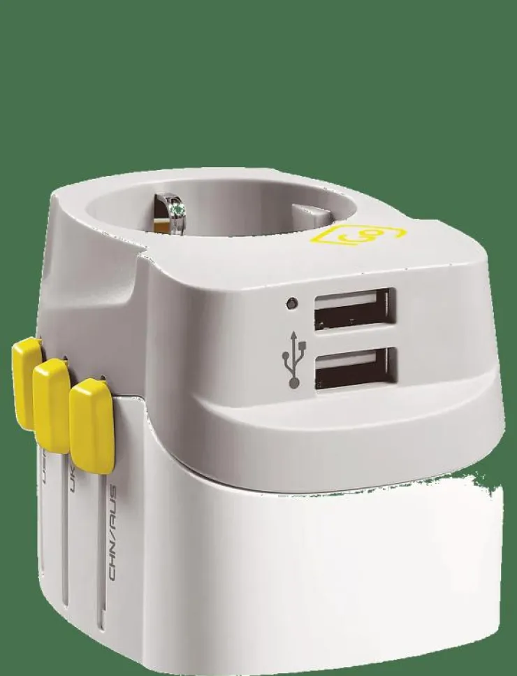 Go Travel Worldwide adaptor + USB - Resetillbehör|Kvinnor Resetillbehör|Resväskor & Tillbehör