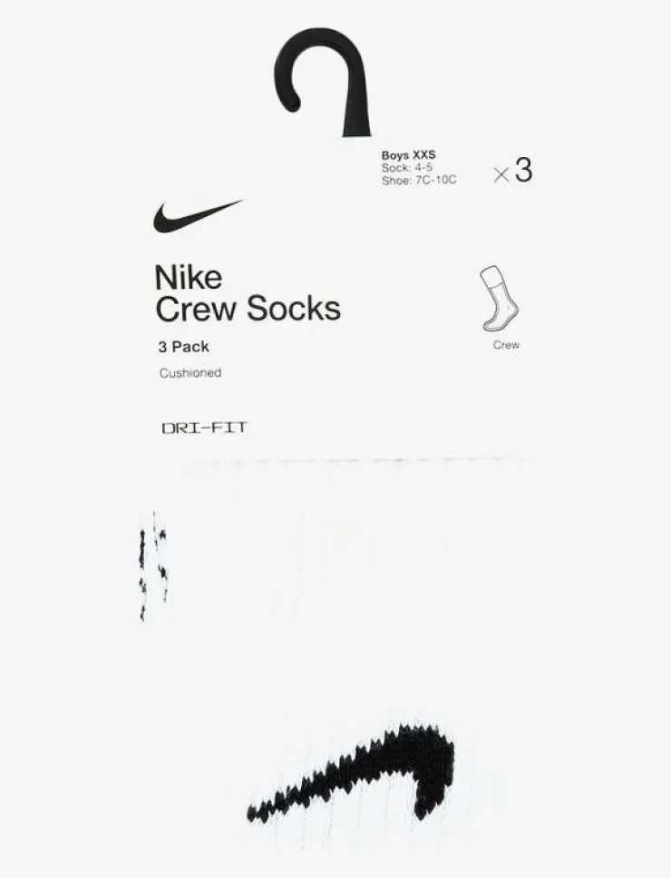 Nike 3W-3PK CREW SOCK - Strumpor & Tights|Barn Strumpor & Tights