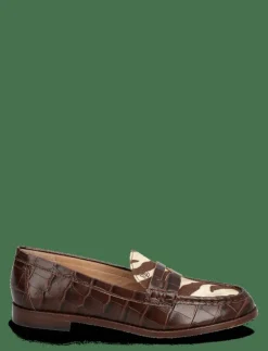 Lauren Ralph Lauren Wynnie Zebra-Print-Trim Embossed Loafer - Loafers|Kvinnor Loafers