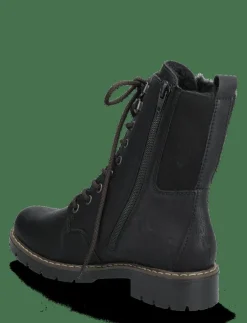 Kvinnor Rieker Varmfodrade Stövlar|Y9151 - Platta ankelboots