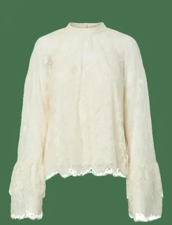 Kvinnor YAS Blusar & Skjortor|ARIZONA LS LACE TOP - D2D - Långärmade blusar