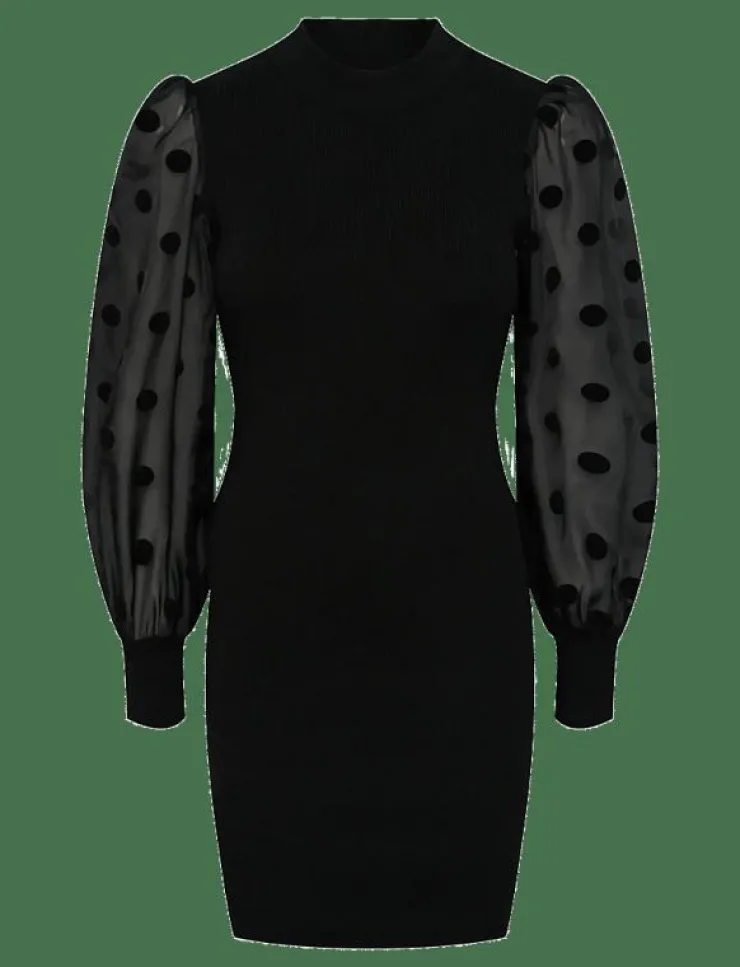 Kvinnor YAS Klänningar|DOTME LS KNIT DRESS S. NOOS - Korta klänningar