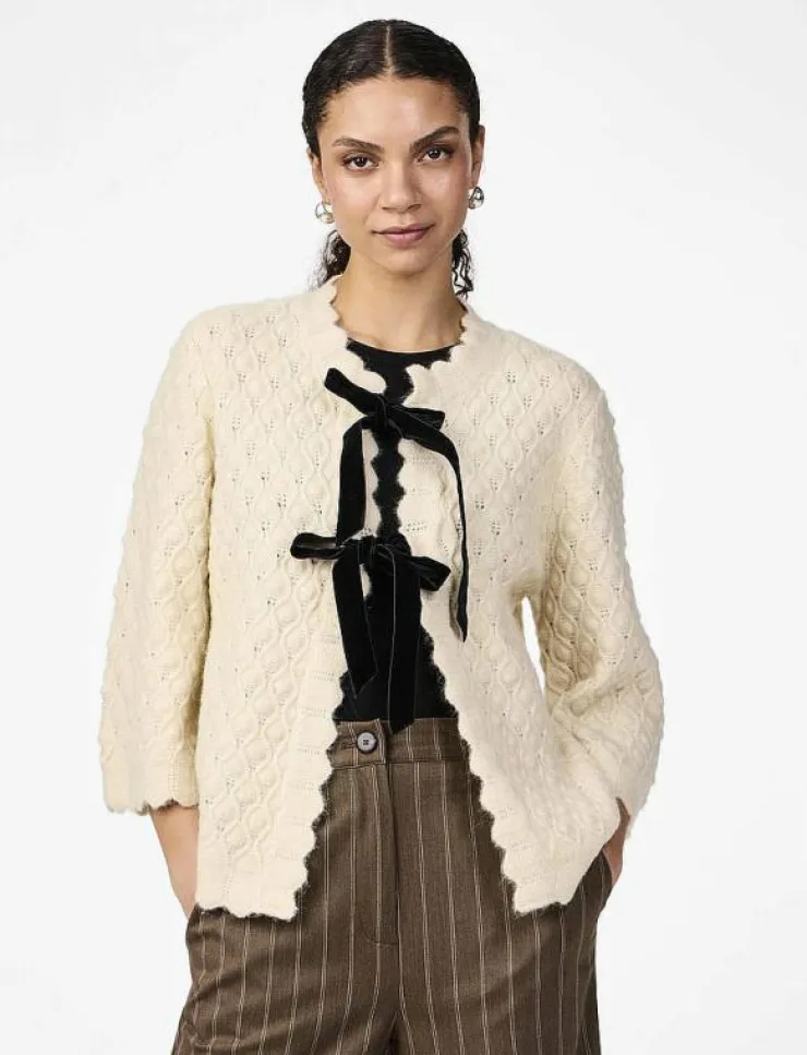 Kvinnor YAS Stickat|EGSA 3/4 KNIT CARDIGAN S. - Koftor