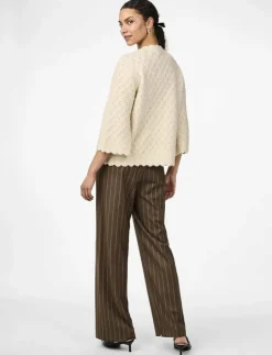 Kvinnor YAS Stickat|EGSA 3/4 KNIT CARDIGAN S. - Koftor