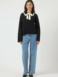 YAS JOSIE LS BOW KNIT TOP - Stickat|Kvinnor Stickat