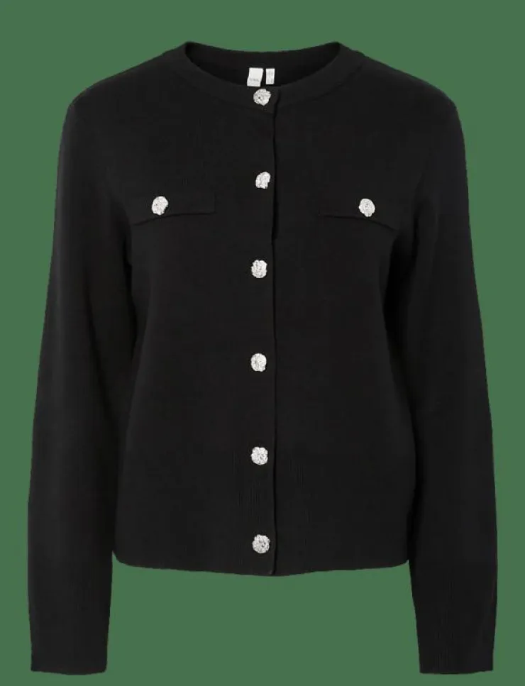 Kvinnor YAS Stickat|PIMI LS KNIT CARDIGAN S. - Koftor