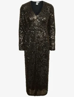 YAS PIO LS SEQUIN LONG DRESS - SHOW - Midiklänningar|Kvinnor Klänningar
